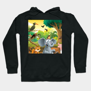 Elephant and friends Hoodie